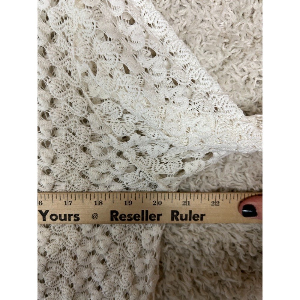 Simply Noelle Crochet Knit Top Womens L/XL Open Knit 3/4 Sleeve Crisscross - Picture 4 of 9